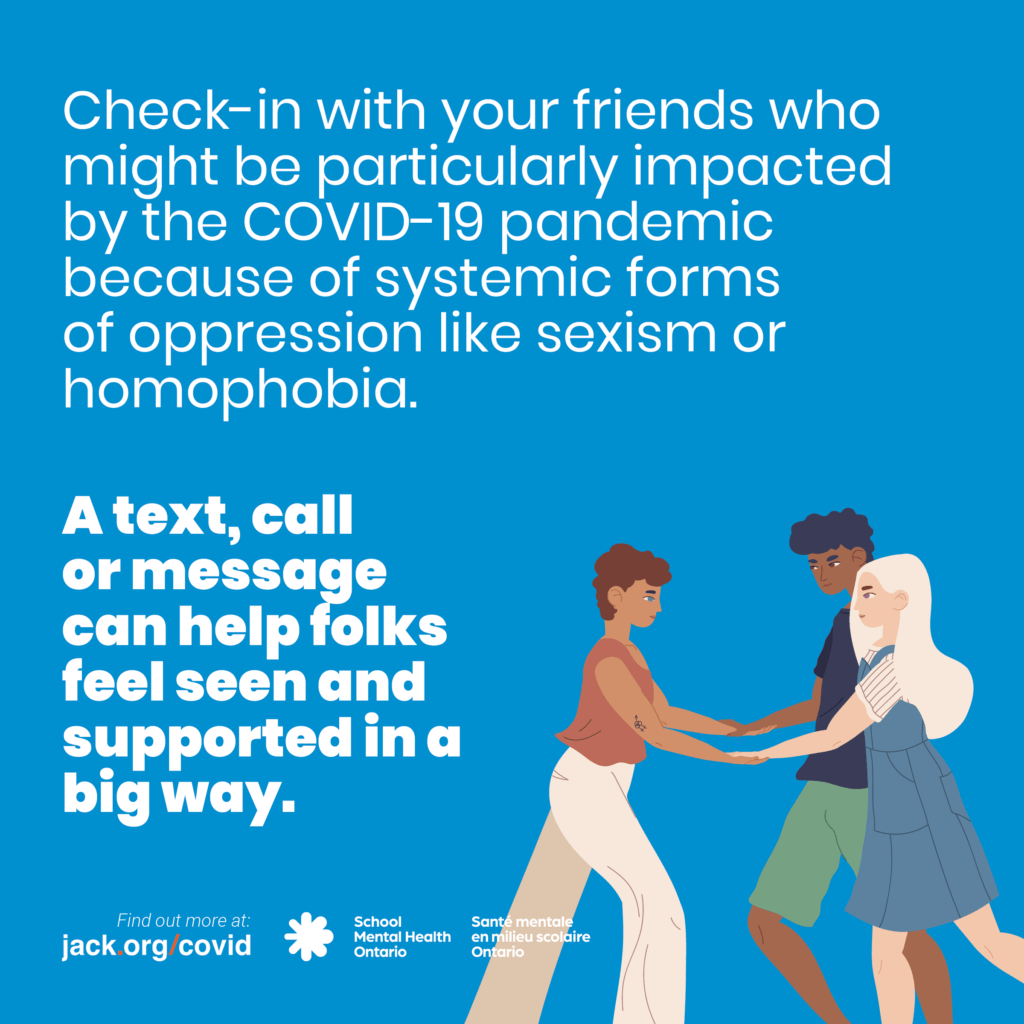 Text and a cartoon of three people holding hands. A full description follows.